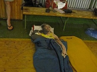 EBI 2011 Ottakarka 046  Bláznivý figurant jezdící v tretrách zn. Puma usnul před brífinkem.