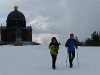 Ski 2022 Mirek 022  Opouštíme vrchol Radhoště (Radka, Bohouš) - pátek, 25. února