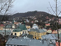 SKI 2024 Mirek 008  Pohled na město od Klopačky v dešti. - pátek, 23. února 2024