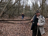 SKI 2024 Mirek 031  Cesta je poněkud zarúbaná. (Jája, Kája) - sobota, 24. února 2024