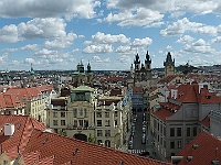 EBI 2025 Mirek 216  Kostel sv. Mikuláše, chrám Panny Marie před Týnem a věž Staroměstské radnice. - středa, 6. srpna