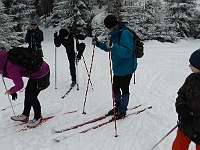 SKI 2025 Mirek 017  Sníh je čerstvý a lepí se na skluznici. - čtvrtek, 13. února