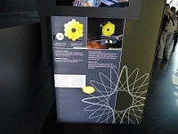 EbiCERN 2025 Mirek 022  Porovnání velikosti primárních zrcadel Hubbleova (2,4 m) dalekohledu a (6,5 m) vesmírného dalekohledu Jamese Webba. - středa, 14. května