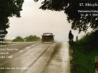 PROFIL 159  Ebicykl 2000 - Tisícročná Haluška. V první polovině Ebicyklu nám denně pršelo, deště ustaly až někde za Michalovcemi. Foto Zdeněk Štorek.